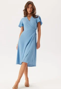 VILA Vilovie S/S Wrap Midi Dress