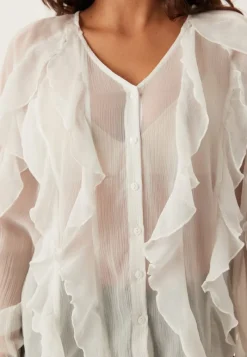 VILA Vimitalla V-neck L/S FLOUNCE S