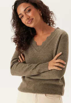 VILA Vinikolina V-neck L/S KNIT TOP