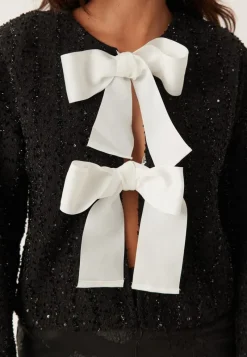 VILA Viotta L/S BOW CARDIGAN