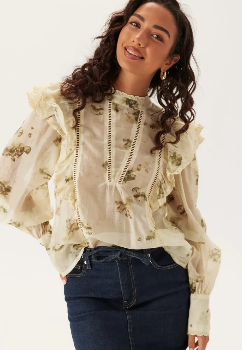 VILA Viremo L/S FRILL TOP FRILL TOP