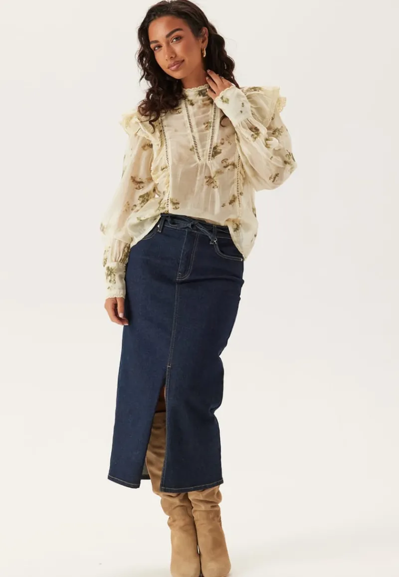 VILA Viremo L/S FRILL TOP FRILL TOP