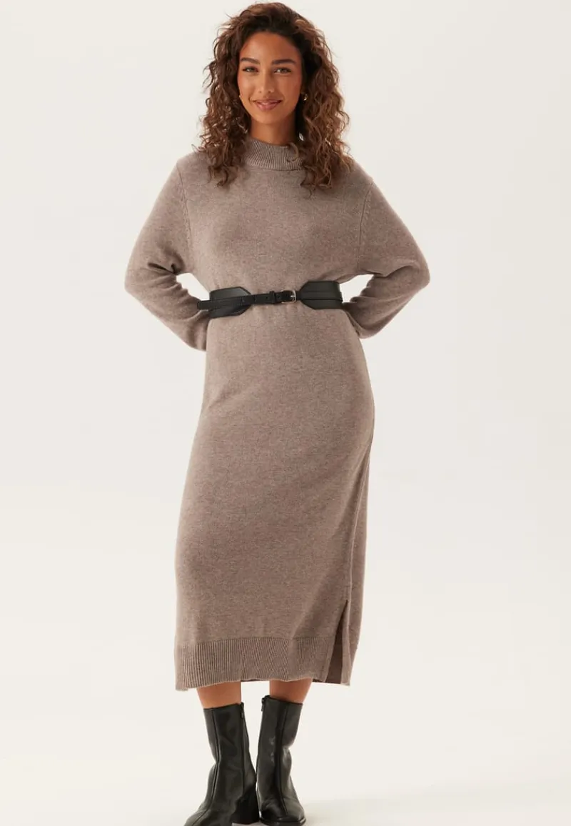 VILA Viril Crew Neck Midi Dress
