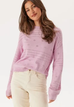 VILA Viril L/S O-Neck Pointelle Knit