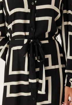 Happy Holly Viscose Long Sleeve Dress