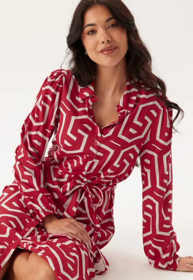 Happy Holly Viscose Long Sleeve Dress