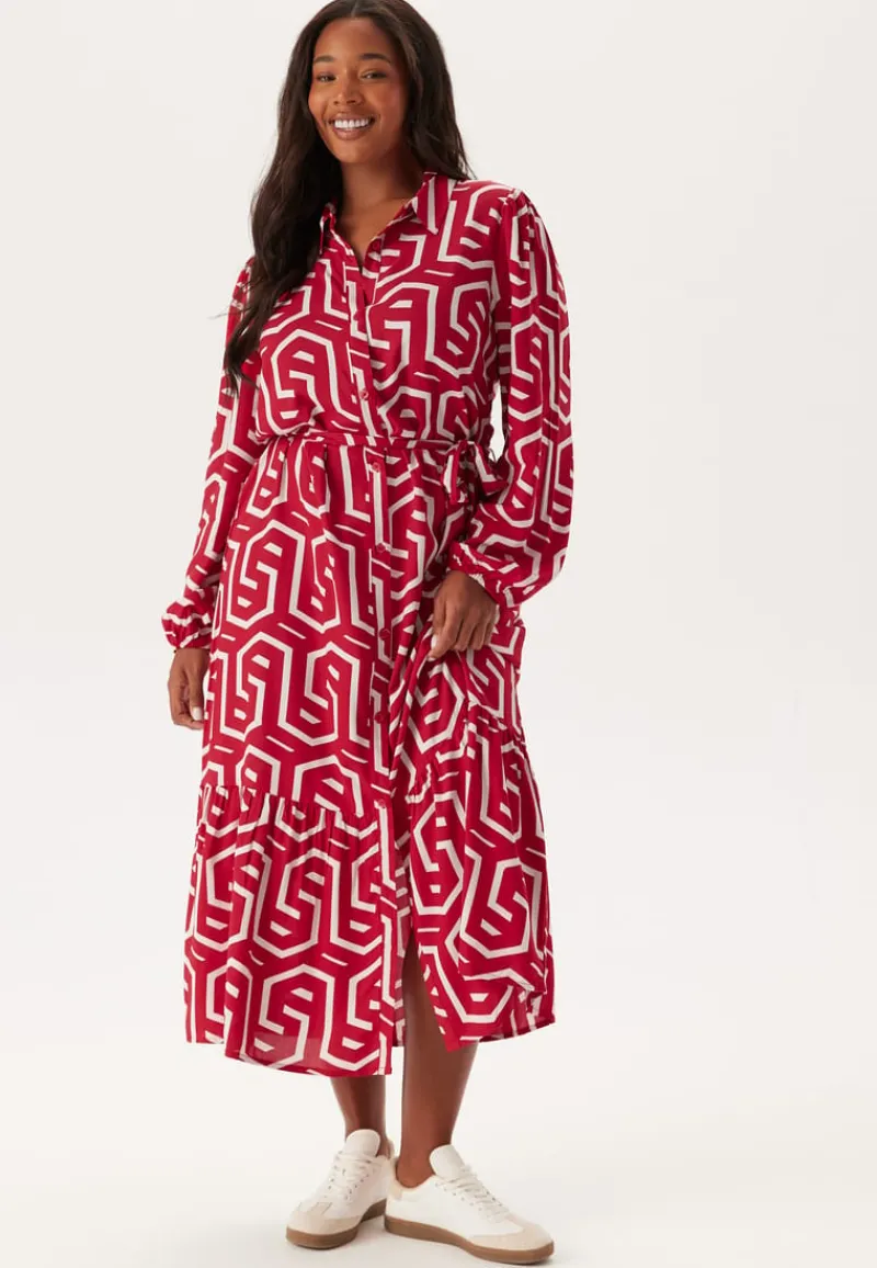 Happy Holly Viscose Long Sleeve Dress