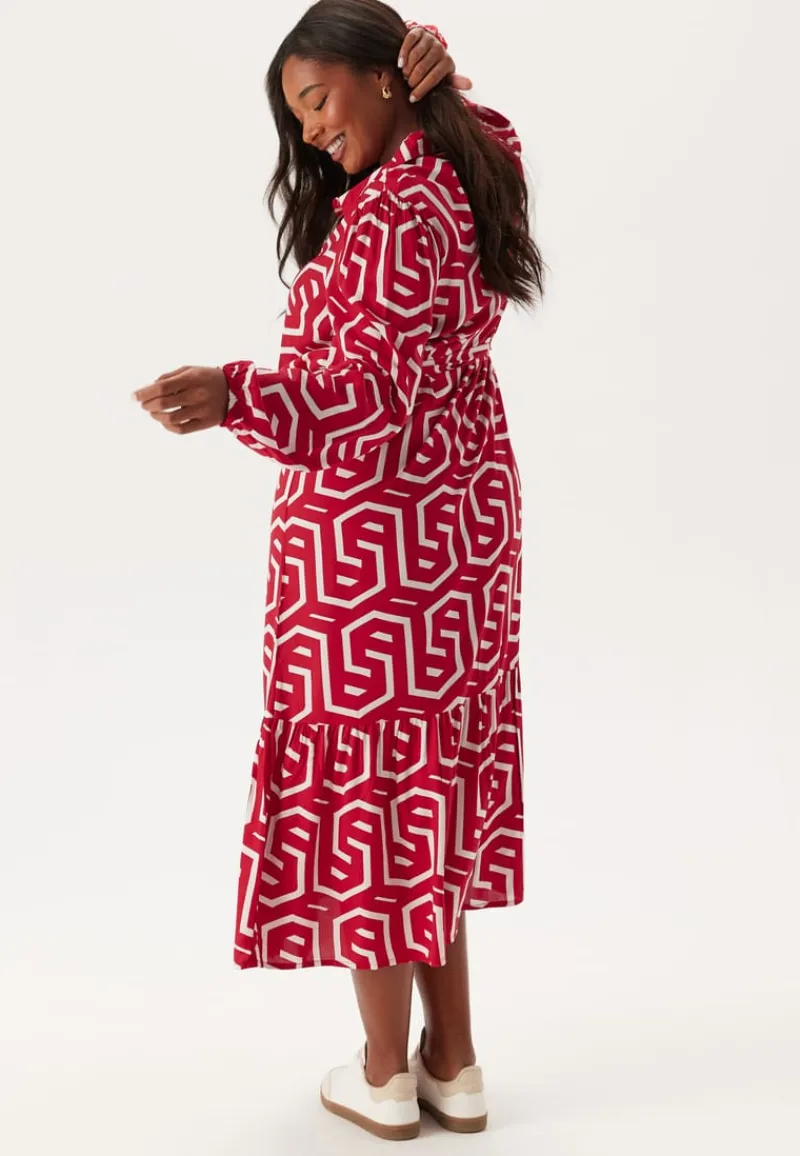 Happy Holly Viscose Long Sleeve Dress