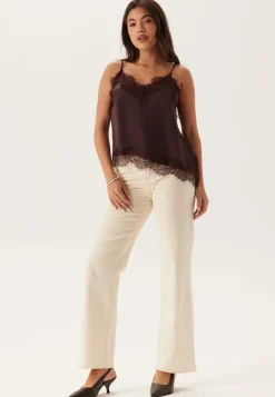 BUBBLEROOM Viscose Satin Lace Singlet