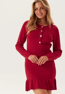 VILA Visway O-neck L/S SHORT KNIT D