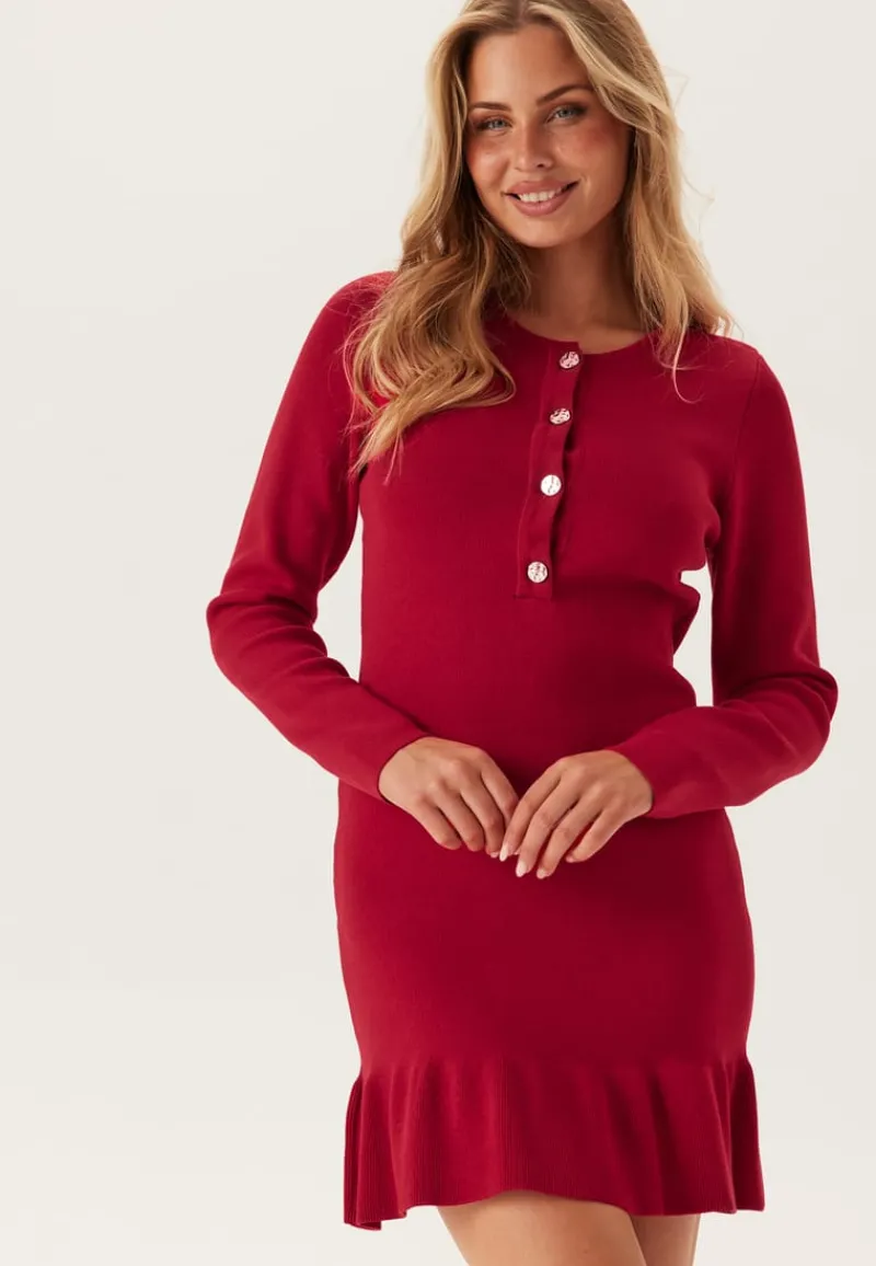 VILA Visway O-neck L/S SHORT KNIT D