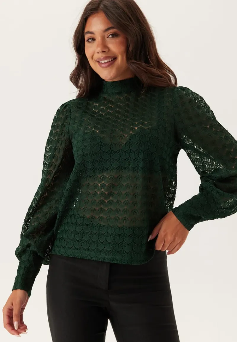 VERO MODA Vmbecca Ls High Neck Lace Top