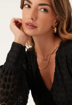 VERO MODA Vmbecca Ls V-neck Lace Top