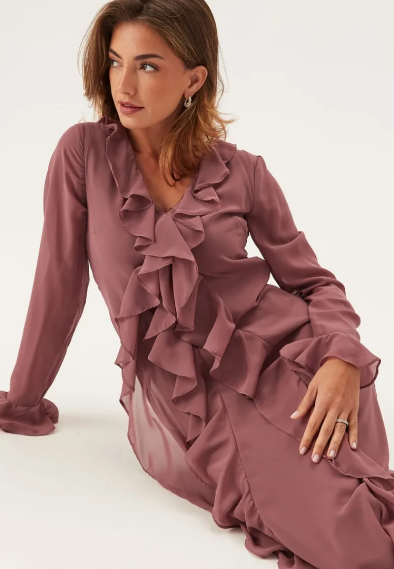 VERO MODA Vmholly Ls Flounce Ankle Dress