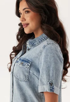 VERO MODA Vmjennie Ss Short Denim Dress