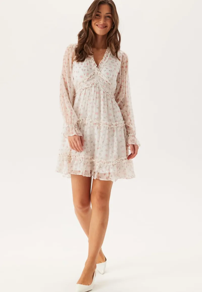 VERO MODA Vmsmilla LS frill short dress