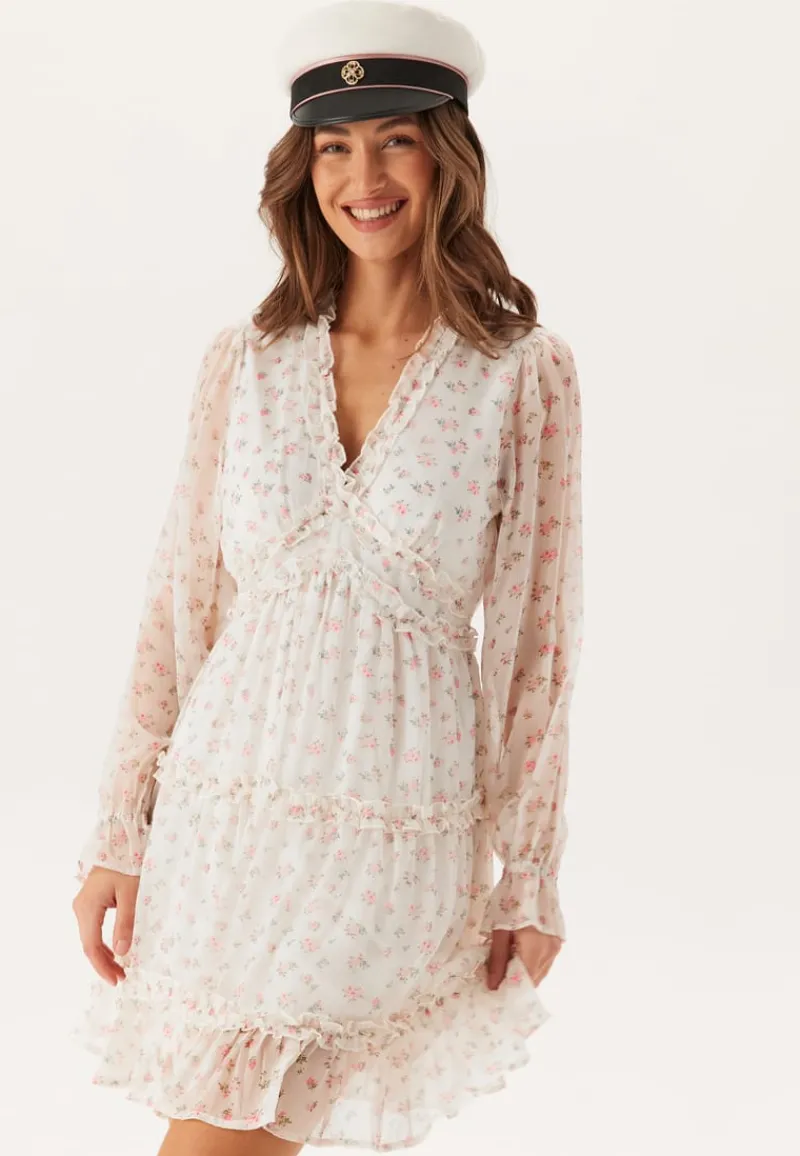 VERO MODA Vmsmilla LS frill short dress