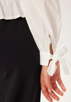 BUBBLEROOM V-neck Cotton Smock Blouse