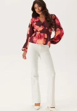 BUBBLEROOM V-neck L/S Blouse