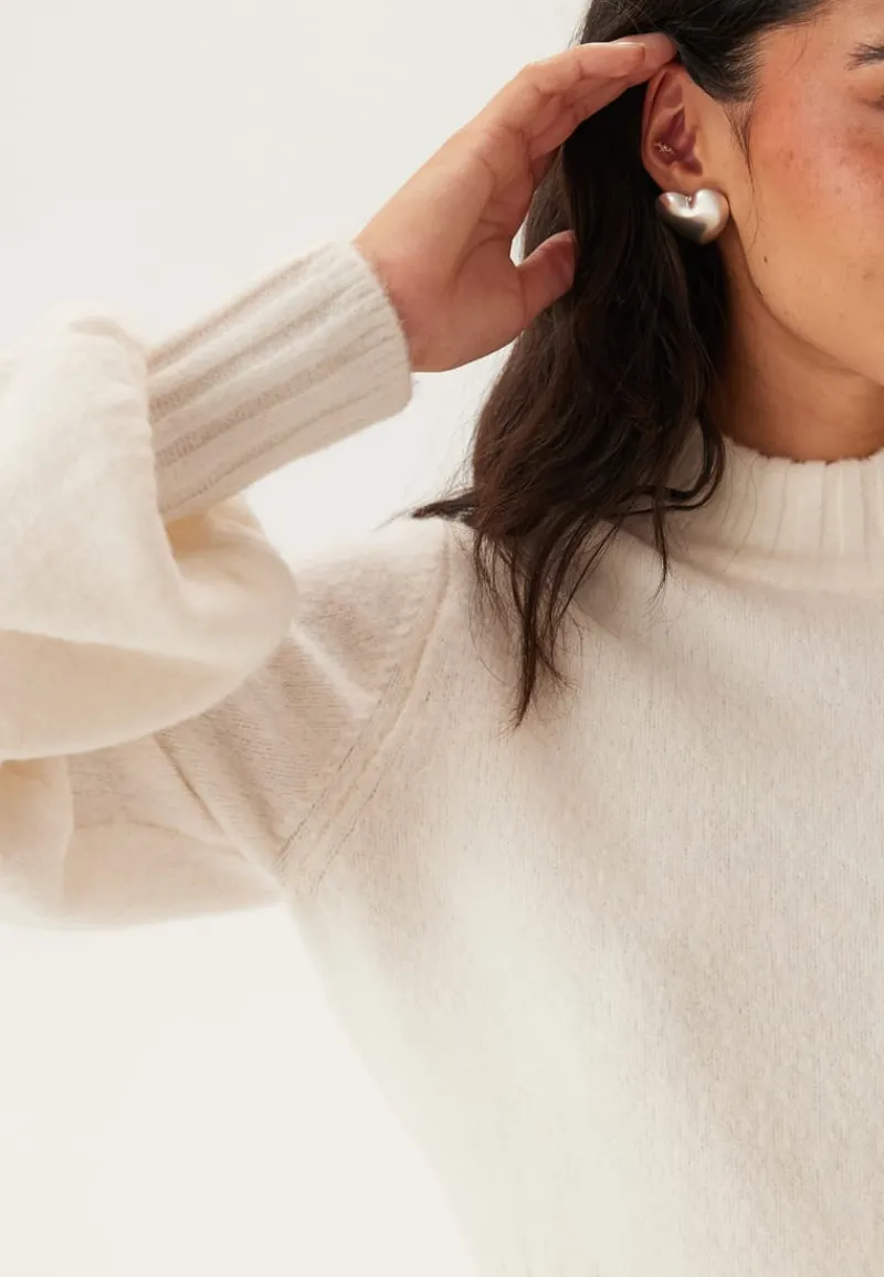 BUBBLEROOM Volume Sleeve Knitted Sweater