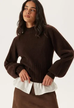 BUBBLEROOM Volume Sleeve Knitted Sweater