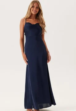 Bubbleroom Occasion Waterfall Mermaid Satin Gown