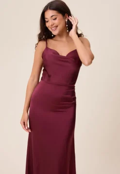 Bubbleroom Occasion Waterfall Satin Gown