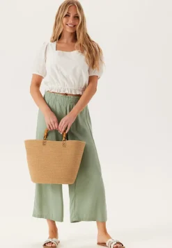 BUBBLEROOM Wide Ankle Modal Trousers