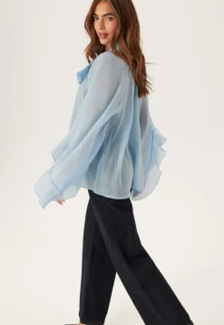 BUBBLEROOM Wide Sleeve Bow Blouse
