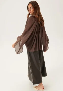 BUBBLEROOM Wide Sleeve Bow Blouse