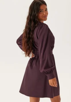 BUBBLEROOM Wrap Satin Dress