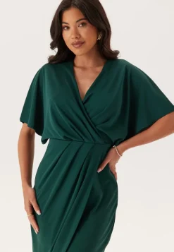 Bubbleroom Occasion Wrap Slit Maxi Dress