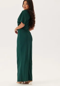 Bubbleroom Occasion Wrap Slit Maxi Dress