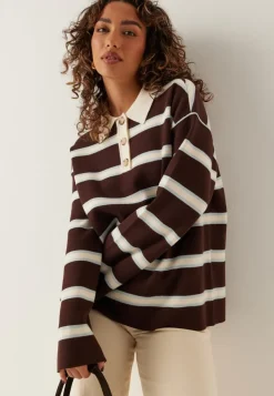 YAS isabell Ls Polo Knit Pullover