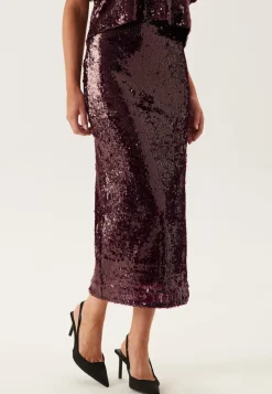 YAS royalina Hmw Sequin Ankle Skirt
